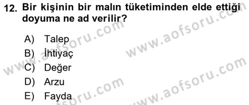 Medya Ekonomisi ve İşletmeciliği Dersi 2015 - 2016 Yılı Tek Ders Sınav Soruları 12. Soru