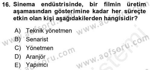 Medya Ekonomisi ve İşletmeciliği Dersi 2015 - 2016 Yılı Tek Ders Sınav Soruları 16. Soru