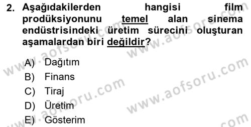 Medya Ekonomisi ve İşletmeciliği Dersi 2015 - 2016 Yılı Tek Ders Sınav Soruları 2. Soru