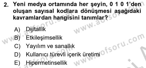 Medya Ekonomisi ve İşletmeciliği Dersi 2016 - 2017 Yılı 3 Ders Sınav Soruları 2. Soru