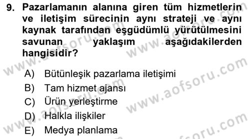 Medya Ekonomisi ve İşletmeciliği Dersi 2016 - 2017 Yılı (Vize) Ara Sınav Soruları 9. Soru