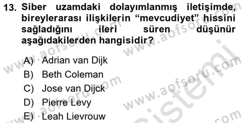 Medya Ekonomisi ve İşletmeciliği Dersi 2016 - 2017 Yılı (Final) Dönem Sonu Sınav Soruları 13. Soru