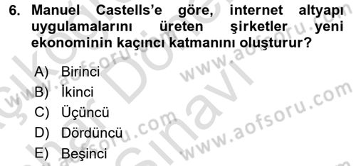 Medya Ekonomisi ve İşletmeciliği Dersi 2016 - 2017 Yılı (Final) Dönem Sonu Sınav Soruları 6. Soru