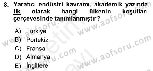 Medya Ekonomisi ve İşletmeciliği Dersi 2017 - 2018 Yılı 3 Ders Sınav Soruları 8. Soru