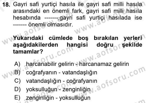 Medya Ekonomisi ve İşletmeciliği Dersi 2017 - 2018 Yılı (Vize) Ara Sınav Soruları 18. Soru