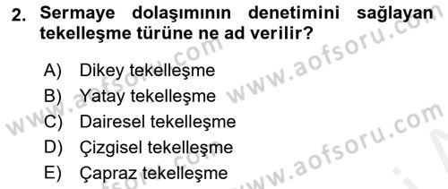 Medya Ekonomisi ve İşletmeciliği Dersi 2017 - 2018 Yılı (Vize) Ara Sınav Soruları 2. Soru