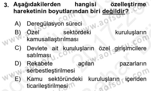Medya Ekonomisi ve İşletmeciliği Dersi 2017 - 2018 Yılı (Vize) Ara Sınav Soruları 3. Soru