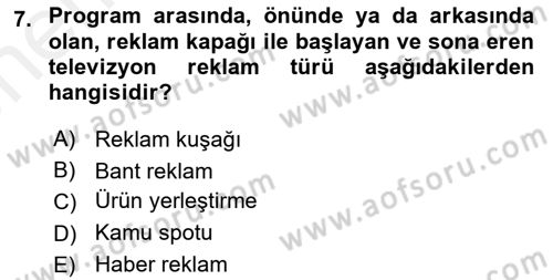 Medya Ekonomisi ve İşletmeciliği Dersi 2017 - 2018 Yılı (Vize) Ara Sınav Soruları 7. Soru