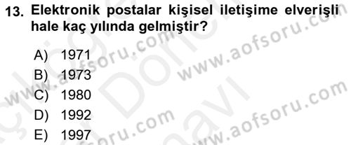 Medya Ekonomisi ve İşletmeciliği Dersi 2017 - 2018 Yılı (Final) Dönem Sonu Sınav Soruları 13. Soru