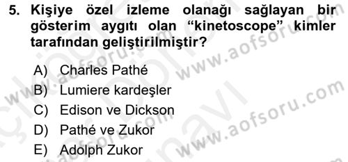 Medya Ekonomisi ve İşletmeciliği Dersi 2017 - 2018 Yılı (Final) Dönem Sonu Sınav Soruları 5. Soru