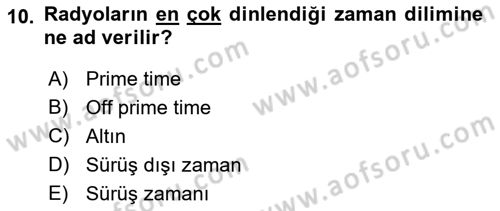 Medya Ekonomisi ve İşletmeciliği Dersi 2018 - 2019 Yılı 3 Ders Sınav Soruları 10. Soru