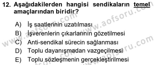Medya Ekonomisi ve İşletmeciliği Dersi 2018 - 2019 Yılı 3 Ders Sınav Soruları 12. Soru