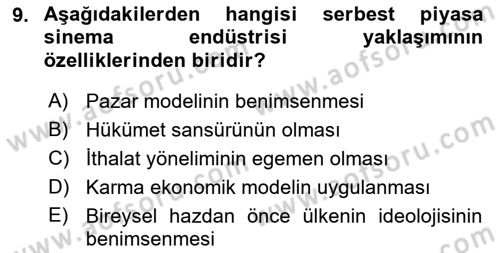 Medya Ekonomisi ve İşletmeciliği Dersi 2018 - 2019 Yılı 3 Ders Sınav Soruları 9. Soru