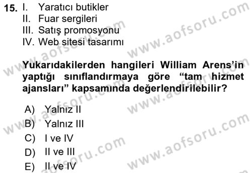 Medya Ekonomisi ve İşletmeciliği Dersi 2018 - 2019 Yılı (Final) Dönem Sonu Sınav Soruları 15. Soru