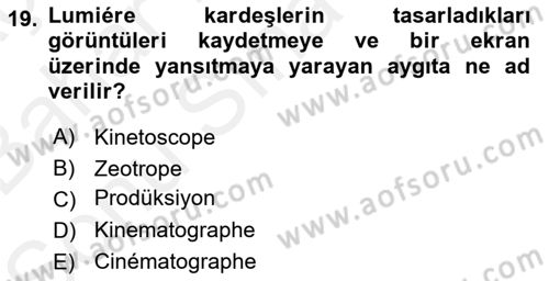 Medya Ekonomisi ve İşletmeciliği Dersi 2018 - 2019 Yılı (Final) Dönem Sonu Sınav Soruları 19. Soru
