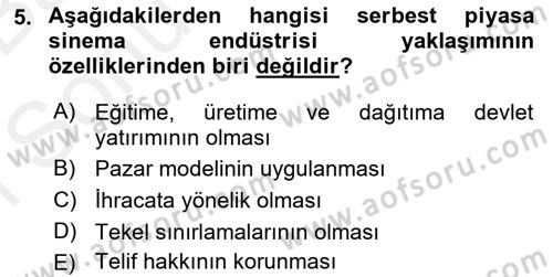 Medya Ekonomisi ve İşletmeciliği Dersi 2018 - 2019 Yılı (Final) Dönem Sonu Sınav Soruları 5. Soru