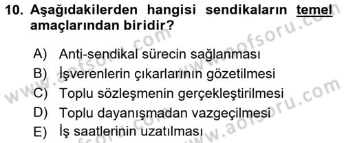 Medya Ekonomisi ve İşletmeciliği Dersi 2018 - 2019 Yılı Yaz Okulu Sınav Soruları 10. Soru