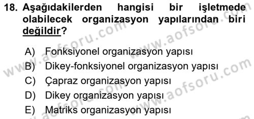 Medya Ekonomisi ve İşletmeciliği Dersi 2020 - 2021 Yılı Yaz Okulu Sınav Soruları 18. Soru