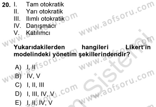 Medya Ekonomisi ve İşletmeciliği Dersi 2020 - 2021 Yılı Yaz Okulu Sınav Soruları 20. Soru