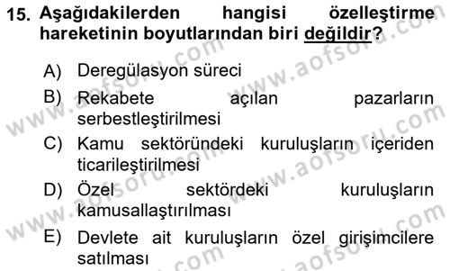 Medya Ekonomisi ve İşletmeciliği Dersi 2021 - 2022 Yılı (Vize) Ara Sınav Soruları 15. Soru