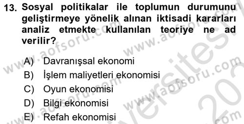 Medya Ekonomisi ve İşletmeciliği Dersi 2021 - 2022 Yılı (Final) Dönem Sonu Sınav Soruları 13. Soru