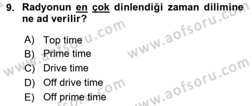 Medya Ekonomisi ve İşletmeciliği Dersi 2021 - 2022 Yılı (Final) Dönem Sonu Sınav Soruları 9. Soru