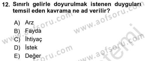 Medya Ekonomisi ve İşletmeciliği Dersi 2021 - 2022 Yılı Yaz Okulu Sınav Soruları 12. Soru