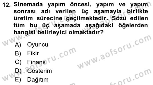 Medya Ekonomisi ve İşletmeciliği Dersi 2023 - 2024 Yılı (Final) Dönem Sonu Sınav Soruları 12. Soru