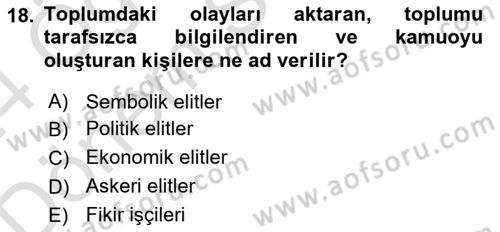 Medya Ekonomisi ve İşletmeciliği Dersi 2023 - 2024 Yılı (Final) Dönem Sonu Sınav Soruları 18. Soru