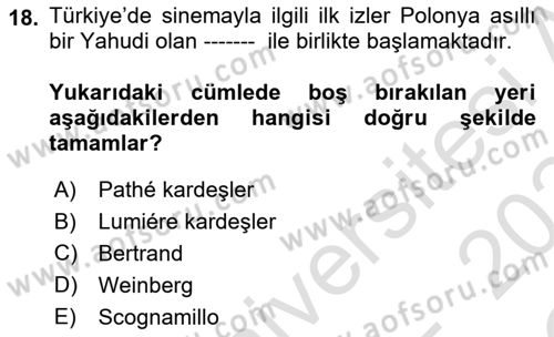 Medya Ekonomisi ve İşletmeciliği Dersi 2023 - 2024 Yılı Yaz Okulu Sınav Soruları 18. Soru
