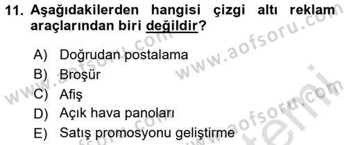 Medya Ekonomisi ve İşletmeciliği Dersi 2024 - 2025 Yılı (Vize) Ara Sınav Soruları 11. Soru