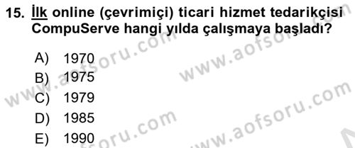 Medya Ekonomisi ve İşletmeciliği Dersi 2024 - 2025 Yılı (Final) Dönem Sonu Sınav Soruları 15. Soru