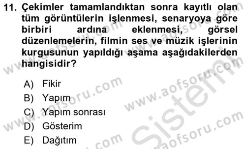 Medya Ekonomisi ve İşletmeciliği Dersi 2025 - 2026 Yılı (Final) Dönem Sonu Sınav Soruları 11. Soru