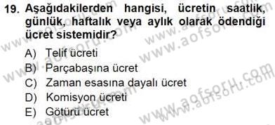 Medyada Çalışma Hayatı Dersi 2012 - 2013 Yılı (Final) Dönem Sonu Sınav Soruları 19. Soru