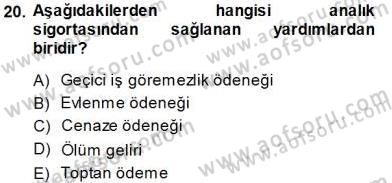 Medyada Çalışma Hayatı Dersi 2013 - 2014 Yılı (Final) Dönem Sonu Sınavı 20. Soru