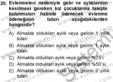 Medyada Çalışma Hayatı Dersi 2014 - 2015 Yılı (Final) Dönem Sonu Sınav Soruları 20. Soru