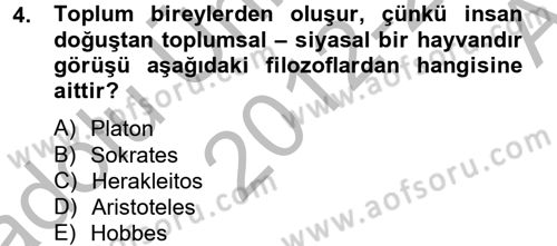 Medya Siyaset Kültür Dersi 2012 - 2013 Yılı (Vize) Ara Sınav Soruları 4. Soru