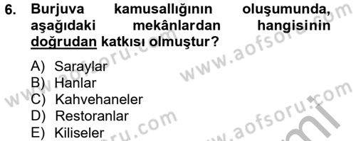 Medya Siyaset Kültür Dersi 2012 - 2013 Yılı (Vize) Ara Sınav Soruları 6. Soru