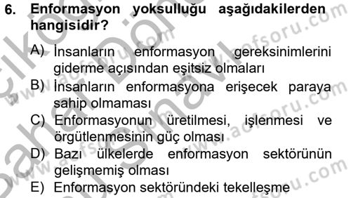 Medya Siyaset Kültür Dersi 2012 - 2013 Yılı (Final) Dönem Sonu Sınav Soruları 6. Soru