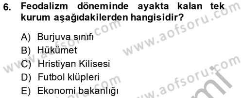 Medya Siyaset Kültür Dersi 2013 - 2014 Yılı (Vize) Ara Sınav Soruları 6. Soru