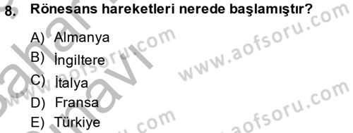 Medya Siyaset Kültür Dersi 2013 - 2014 Yılı (Vize) Ara Sınav Soruları 8. Soru