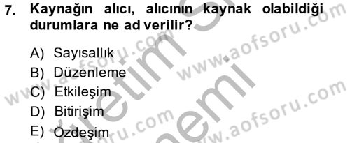 Medya Siyaset Kültür Dersi 2013 - 2014 Yılı (Final) Dönem Sonu Sınav Soruları 7. Soru