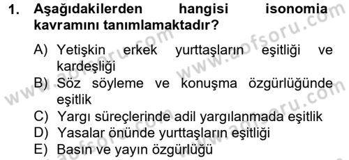 Medya Siyaset Kültür Dersi 2013 - 2014 Yılı Tek Ders Sınav Soruları 1. Soru