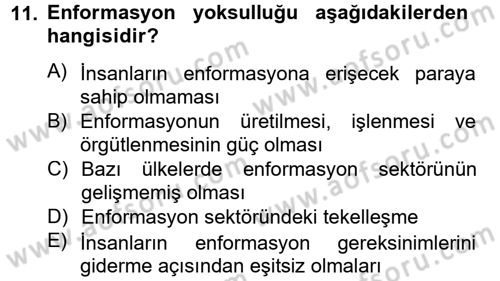 Medya Siyaset Kültür Dersi 2013 - 2014 Yılı Tek Ders Sınav Soruları 11. Soru