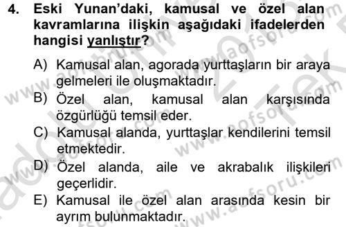 Medya Siyaset Kültür Dersi 2013 - 2014 Yılı Tek Ders Sınav Soruları 4. Soru