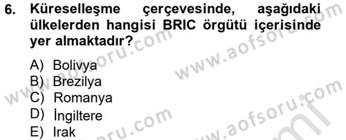 Medya Siyaset Kültür Dersi 2013 - 2014 Yılı Tek Ders Sınav Soruları 6. Soru