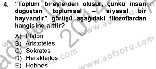 Medya Siyaset Kültür Dersi 2014 - 2015 Yılı (Vize) Ara Sınav Soruları 4. Soru