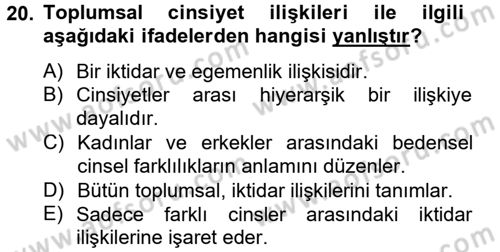 Medya Siyaset Kültür Dersi 2014 - 2015 Yılı (Final) Dönem Sonu Sınav Soruları 20. Soru