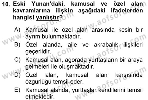 Medya Siyaset Kültür Dersi 2015 - 2016 Yılı (Vize) Ara Sınav Soruları 10. Soru