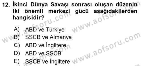 Medya Siyaset Kültür Dersi 2015 - 2016 Yılı (Vize) Ara Sınav Soruları 12. Soru
